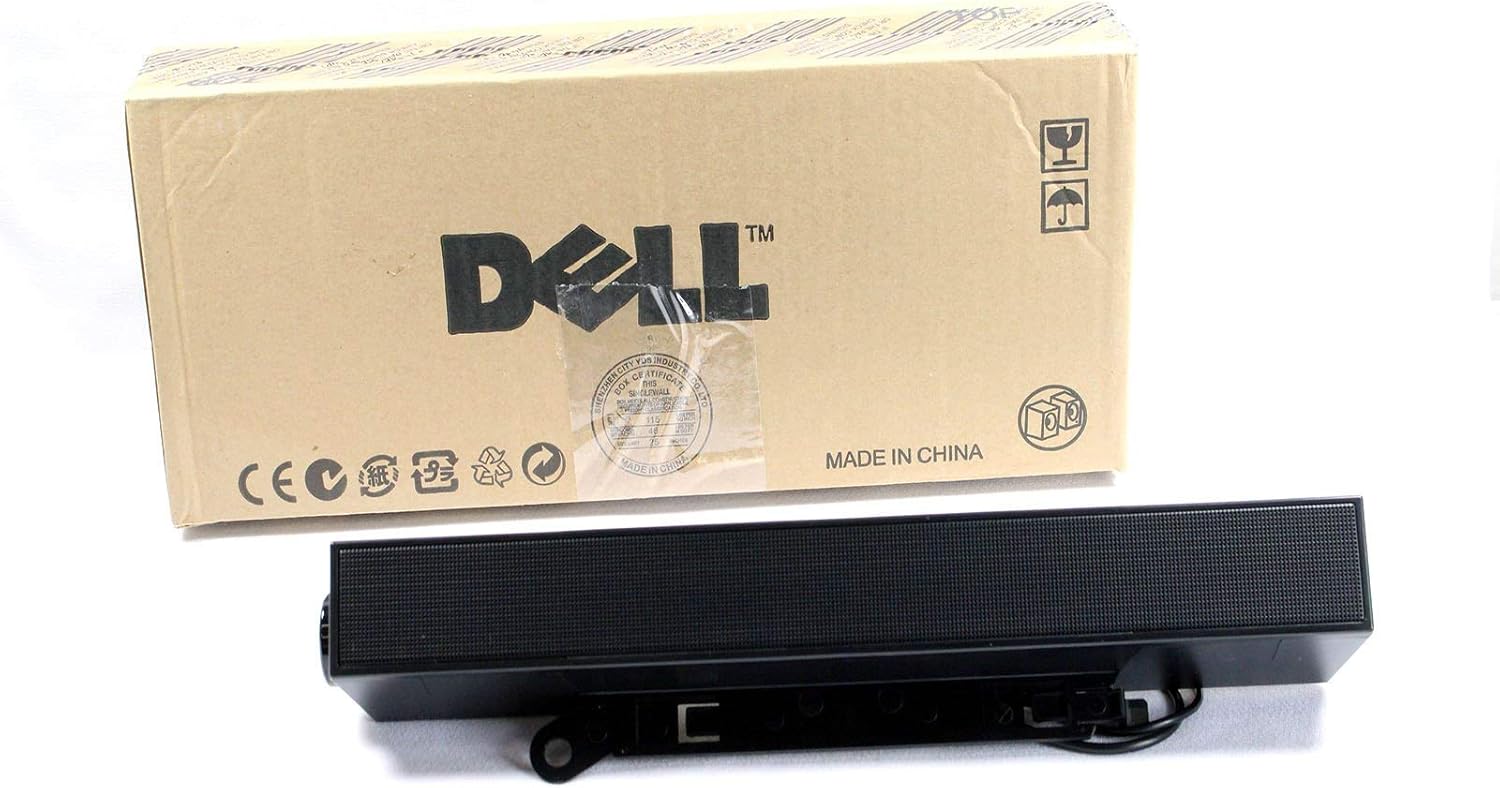 Dell Genuine AX510 Entry Flat Panel Stereo Sound Bar, 1908FP (Renewed)