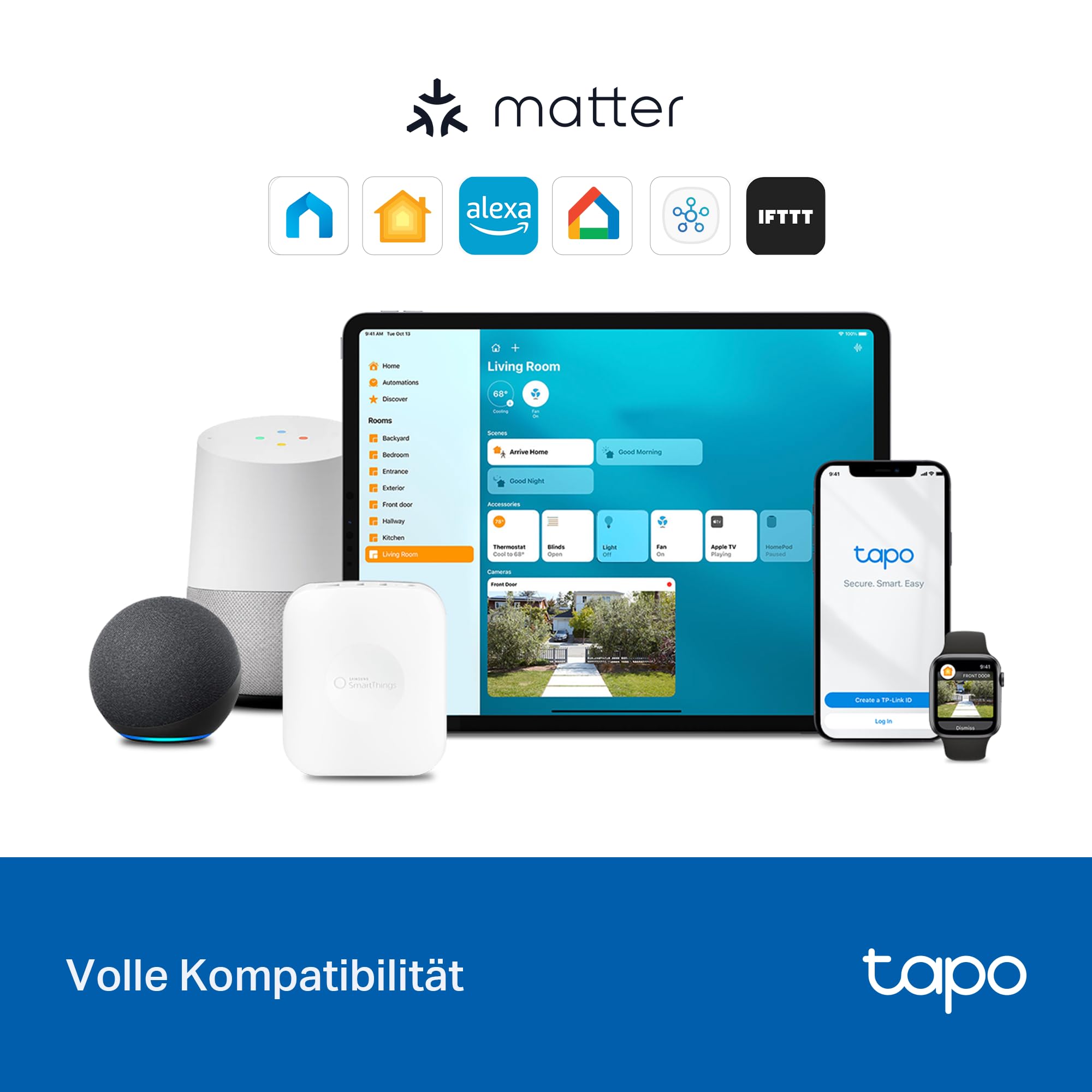 Tapo S110E WLAN und Bluetooth Smart Relaisschalter, Dry/Wet Contact, 1 Kanal, 10A, Lichtschalter, Garagentoröffner, Energieerfassung, Kompatibel Mit Alexa, Matter, Kein Hub Erforderlich 8