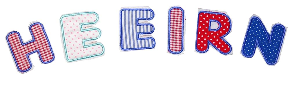 Aufnäher Buchstaben, Applikation Buchstabe