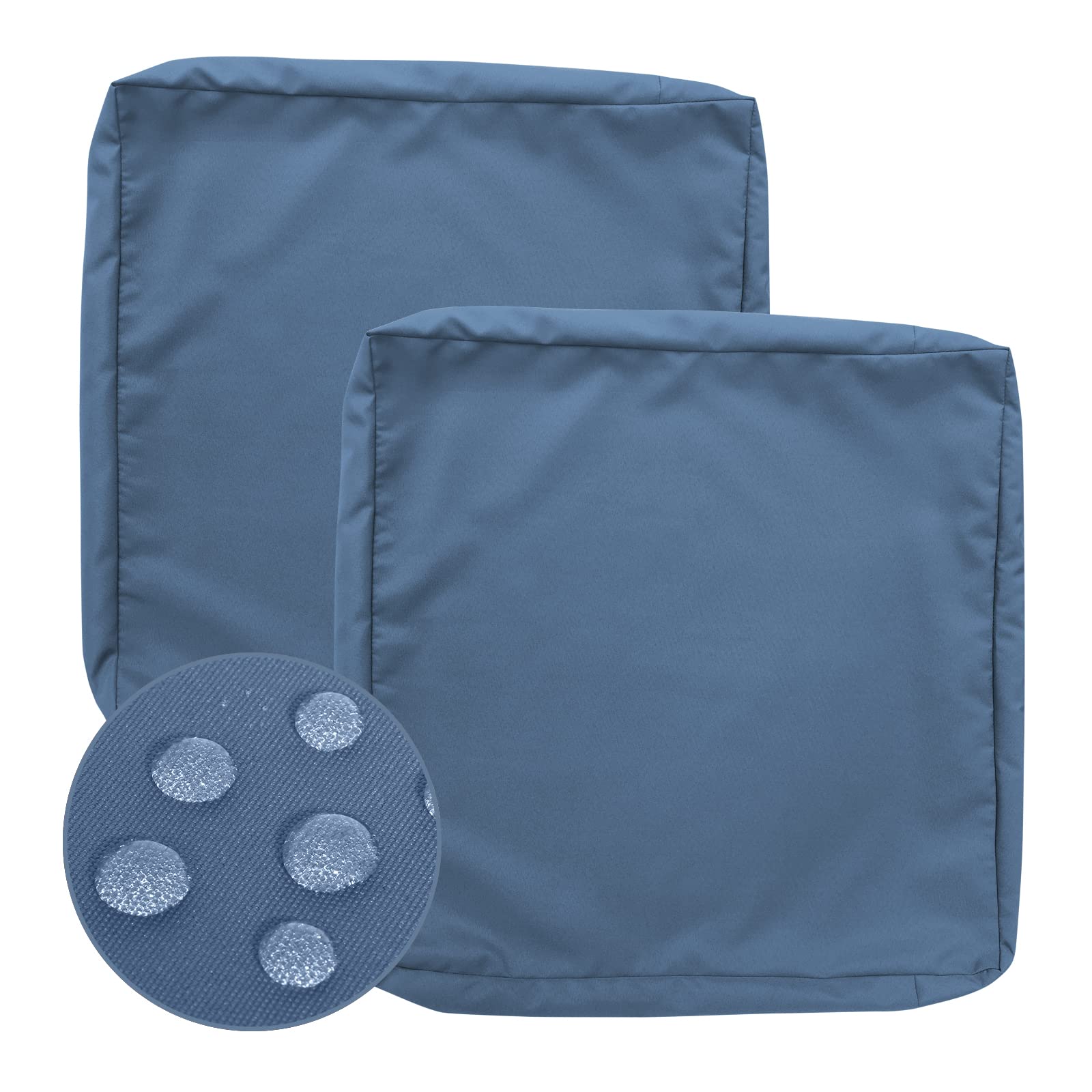 Photo 1 of GUEGLSA Replacement Outdoor Cushion Covers 22x20x4,Waterproof Patio Seat Cushion Slipcovers, Chair Cushion Slip Cover, Set of 2, Blue
