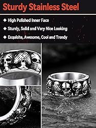 FaithHeart Gothic Ring Stainless Steel Vintage