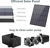 AISITIN 3.5W Solar Fountain Pump with 16 Nozzles 4.9ft Tubing Garden Pond view 3