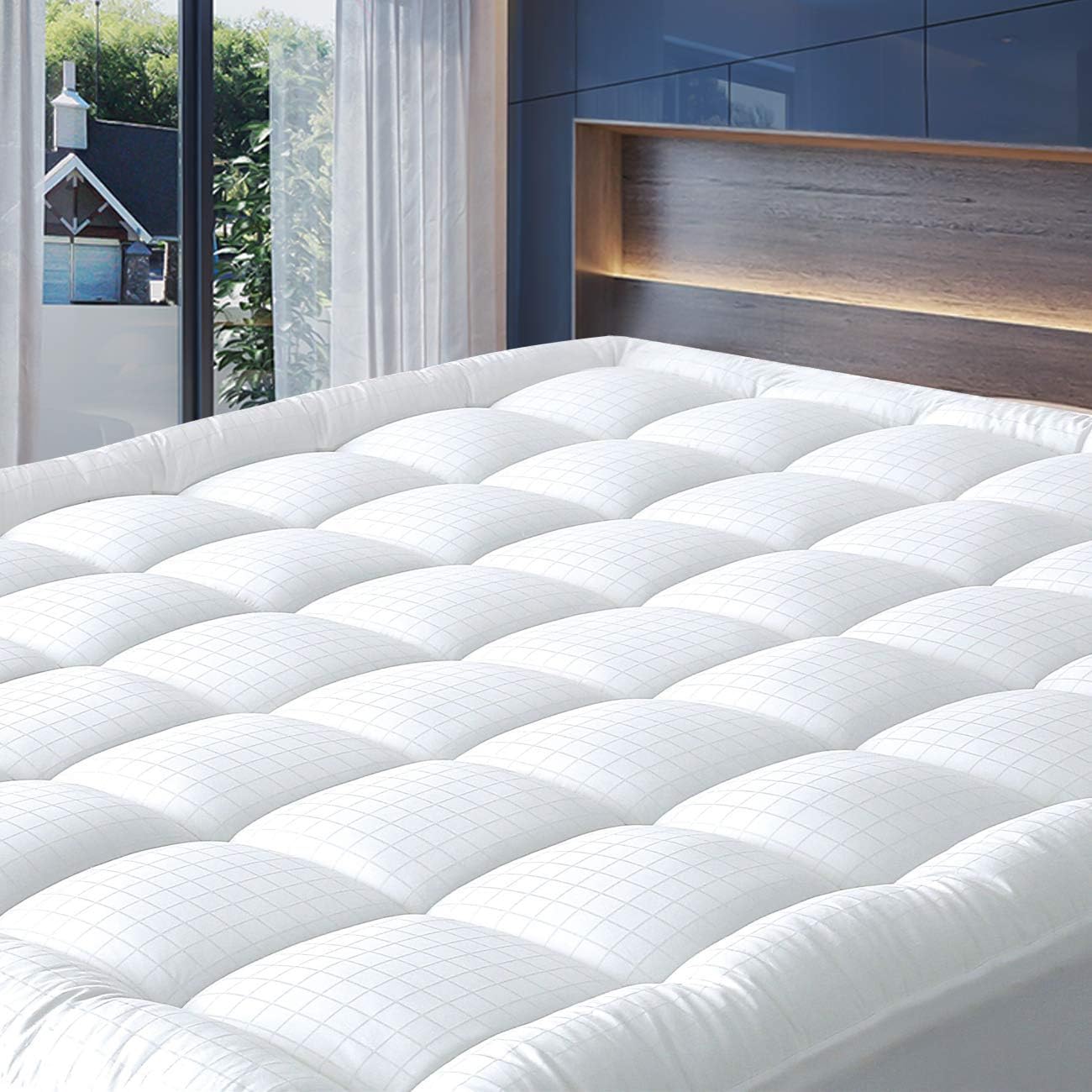Best 2′ King Memory Foam Mattress Topper With Skirt