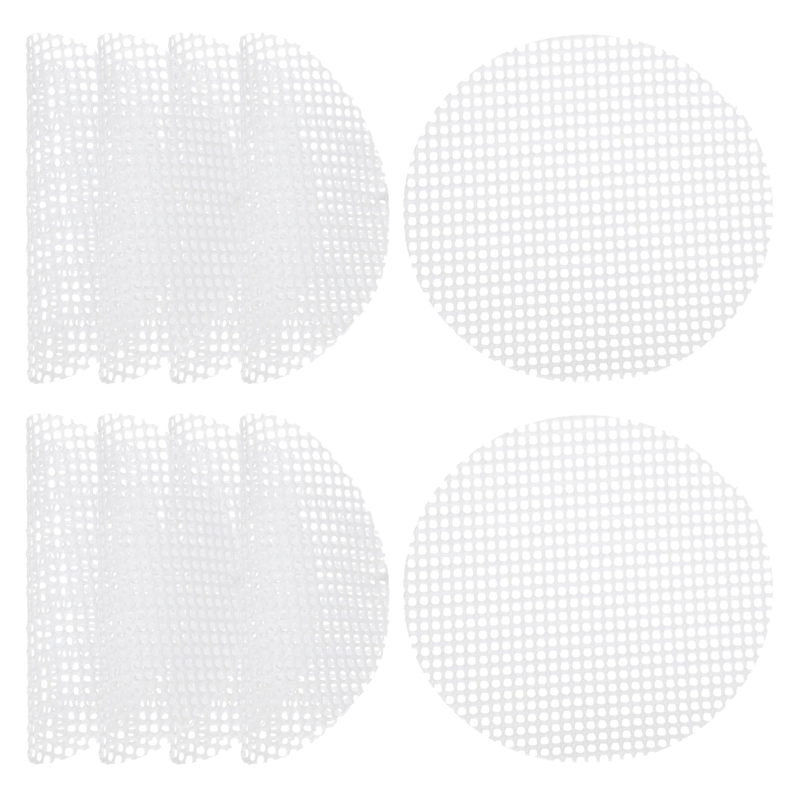 uxcell 40 Pcs 2.6 Inch Non-Stick Silicone Steamer Liners Mesh Mat, Reusable Round Steamer Mesh Pastry Dumplings Pad Mat, White