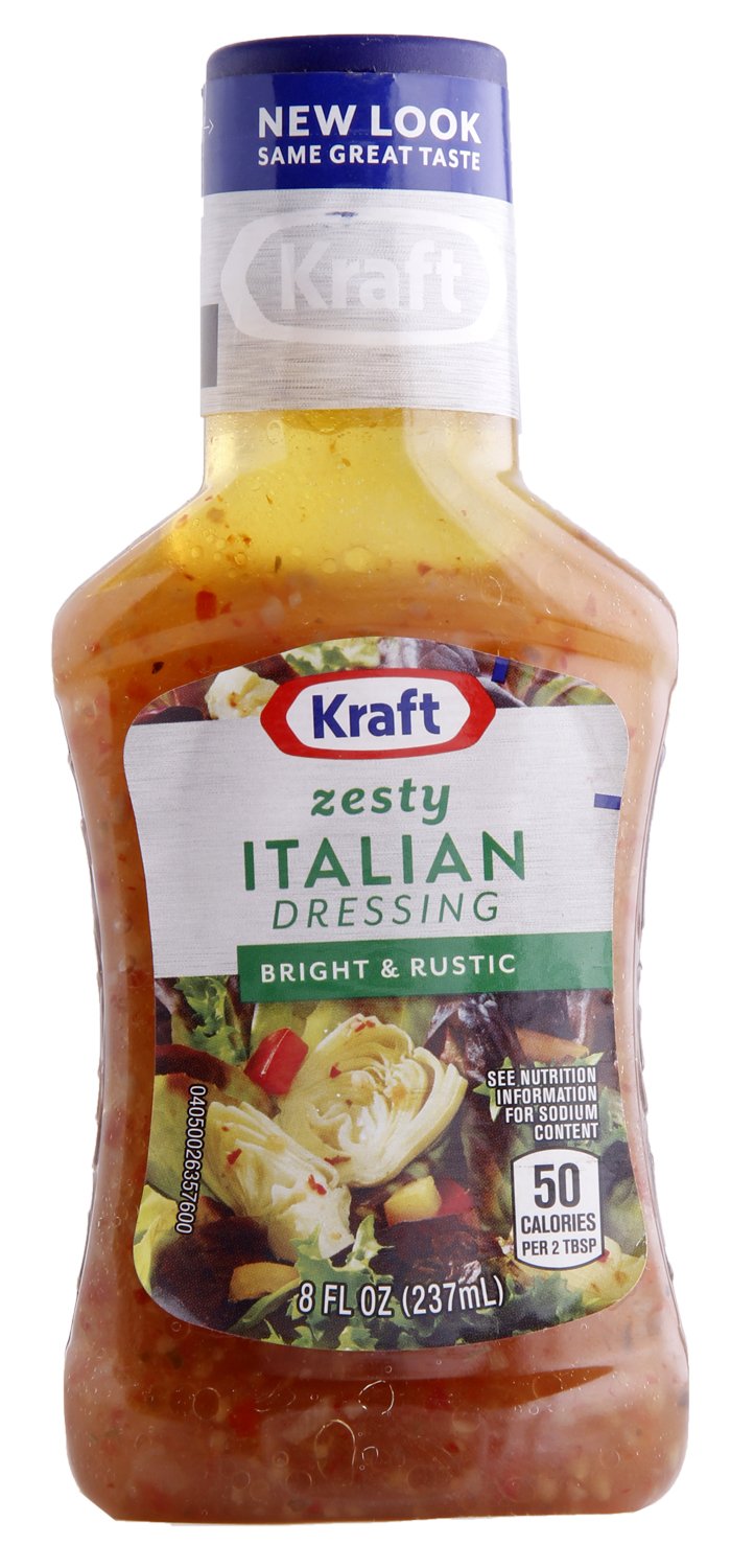 Kraft Zesty Italian Salad Dressing, 8 Ounce Bottles (Pack