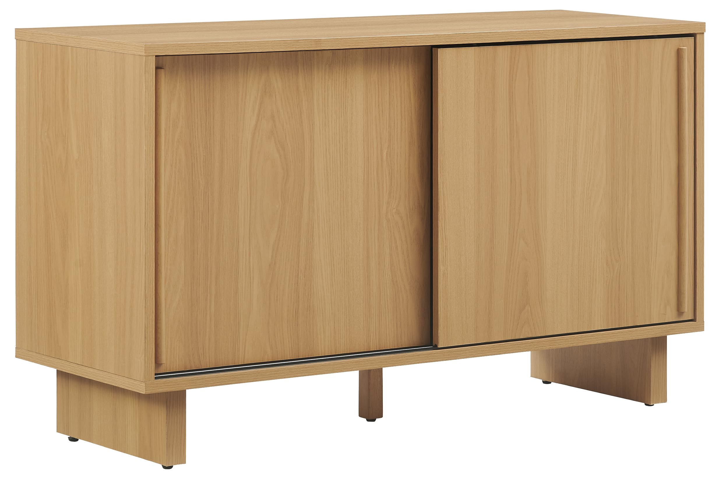 Photo 1 of Crosley Furniture Gemma Medium Record Player Cabinet Turntable Stand, Storage for up to 200 Vinyl Records, White Oak