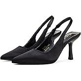 Elisabet Tang 3.14 in Trendy Slingback Stiletto Pumps for Women - Sexy Slip on Pointed Closed Toe mid High Heels Daily Party Office