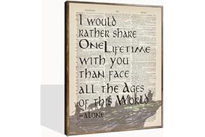 WKYAER Lord of the Rings Framed Poster - 'I Would Rather Share One Lifetime - Arwen', LOTR Birthday Decor, 12x15