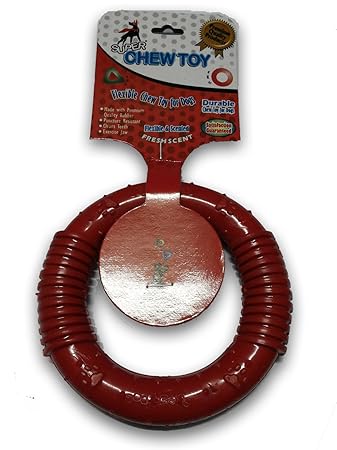 Pupkart Super Dog Rubber Round Ring Toy (Color May Vary)