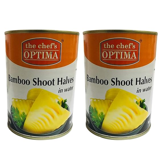 The Chefs Optima Bamboo Shoot Halves in Water, 2 x 552 g