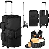 Rolling Garment Bags for Travel, Garment Bag with Wheels, Convertible Garment Duffel bag, Carry On Garment Bag with Shoe Pouch,3 in 1 Carry on Convertible Travel Garment Bag