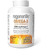 Natural Factors Regenerlife Omega 3 Ultra Strength, 150 Enteripure Softgels, High Potency Omega 3 Supplements - EPA, DHA, & D