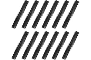 uxcell 12Pcs Fully All Threaded Rod, 1/4" Thread 20 Pitch 1-1/2" Length Carbon Steel Long Threaded Screw Threads Black Zinc F