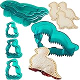 Sandwich Cutter and Sealer Set of 3 Dinosaur Uncrustables Sandwich Maker for Kids Cookie Cutters Decruster Pancake Maker DIY 