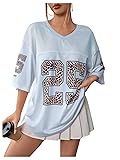 SOLY HUX Jersey Shirts for Women Y2k Graphic Number