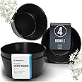 26.7 Oz Cereal Bowl Set of 4 – Stylish Stoneware, Dishwasher, Microwave & Scratch Resistant – Small Matte Black Dish Set – Pure Living Tableware & Dishes