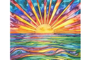 GemZono Diamond Painting Kits for Adults DIY 5D Diamond Art Paint with Round Diamonds Full Drill Sunrise Art Painting Kit for Home Wall Decor Gifts(12x16inch/30×40cm)