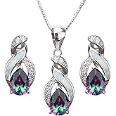 Hermosa Jewelry Sets Australian Created Opal Necklace Earrings Mother's Day Gifts Jewelry for Mom