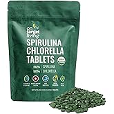 On Target Living Organic Spirulina Chlorella | Supergreens | USDA Organic | 1000 Tablets - 250 G (8.8 oz) | Vegan | Immune Support | Alkalyzing | Nutrient Dense | Protein Dense