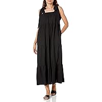 Mara Hoffman Women's Blair Long Sleeve Deep-V Maxi Dress, Black