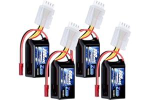 Zeee 3S Lipo Battery 380mAh 11.1V 50C RC Battery with JST Plug for FPV Drone Quadcopter UAV Racing Helicopter Airplane RC Boat RC Car RC Models(4 Pack)