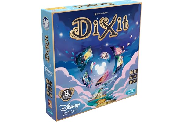 Asmodee, Dixit: Disney Edition, Jogo de Tabuleiro, Para Família e Amigos, 3 a 6 jogadores, Idade +8, Partidas de até 30 minut