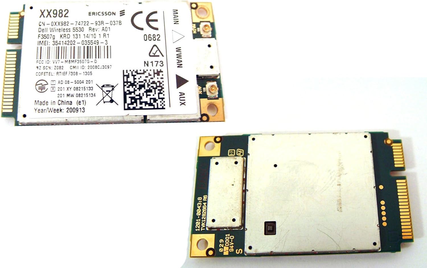 Dell Wireless 5530 HSPA 3G GPS MiniCard WWAN Ericsson