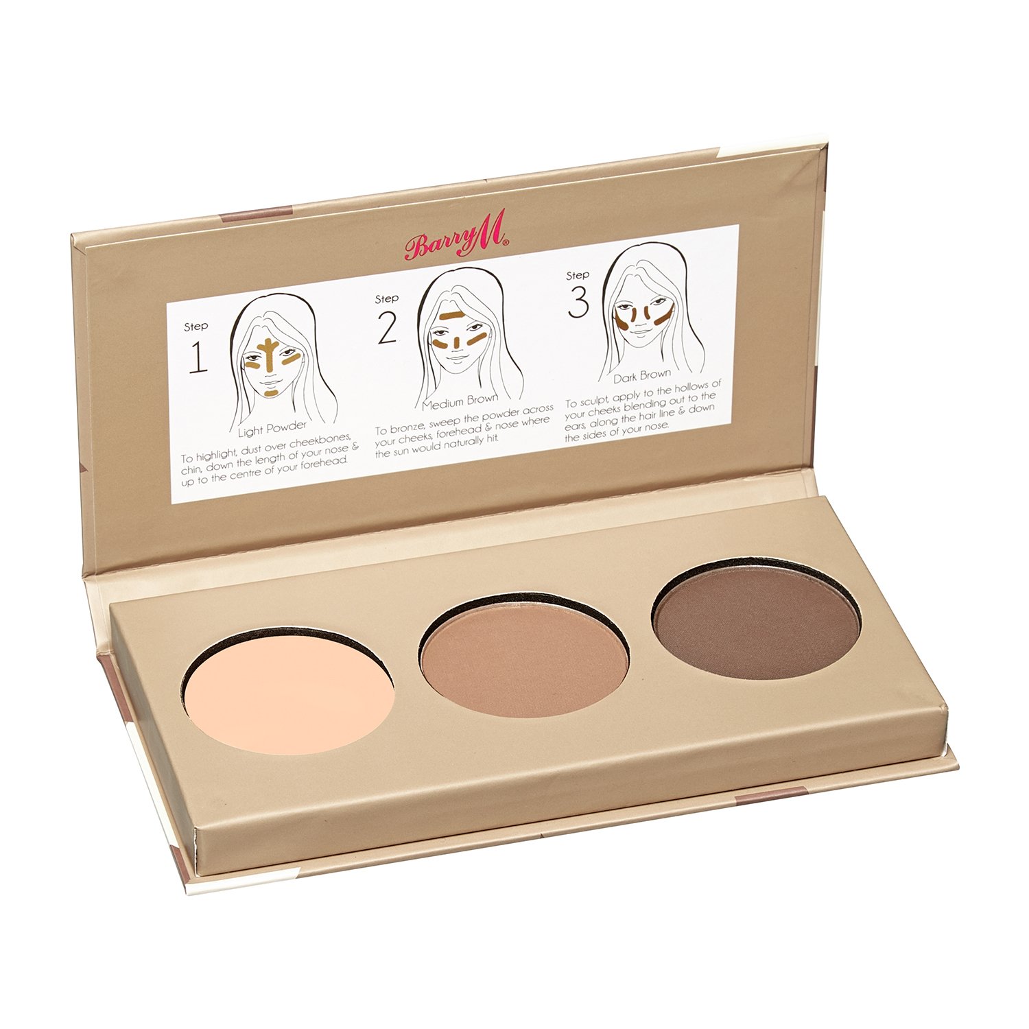 Barry M Cosmetics Chisel Cheeks Contour Kit, Medium/Dark