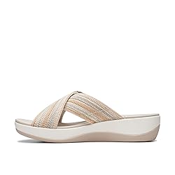 Clarks Women's Arla Wave Slide Sandal, Beige