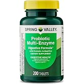 Probiotic Multi-Enzyme Digestive Formula Tablets &ndash; 200 Count &ndash; Supports Digestion, Bloating &amp; Gut Health