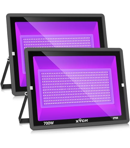 YANYCN 600W 2 Pack LED Black Light 395nm to 405nm UV Blacklight
