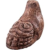 Aztec Death Whistle - 125+ Decibels Loudest Authentic Human Screaming Sound, Ancient AZTEC War Whistle for Halloween & Gifts (Grey)