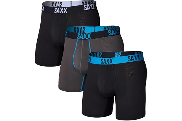 SAXX Underwear Co. Men's Core Performance Mesh Boxer Brief 3-Pack