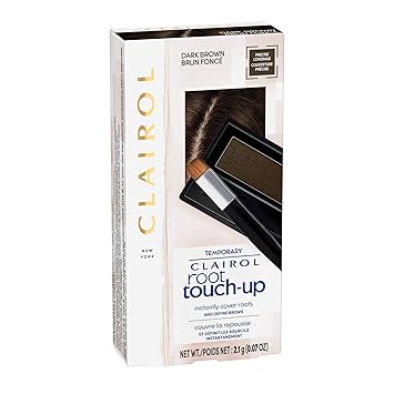 Clairol Temporary Root Touch-Up Hair Brow Powder (Dark Brown, 0.07 oz)