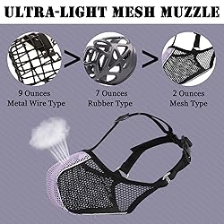 Mayerzon Dog Muzzle, Mesh Soft Muzzle for Large