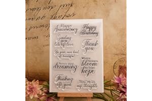 MESYGK Small Blessings Words Clear Transparent Silicone Stamp Album Cards Rubber Stamp for Card Making Decoration and DIY Scrapbooking