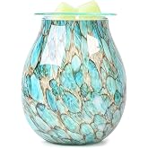 Electric Wax Melts Warmer Burner Essential Oil Warmer Wax Tart Burner Fragrance Night Light Aroma Decorative for Home Office Bedroom Living Room Decor Gifts (Light Green)