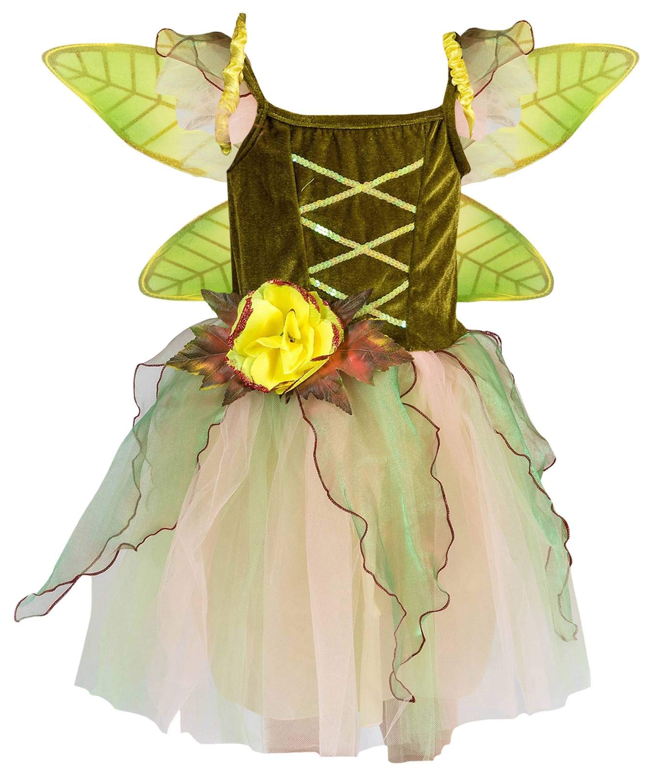 Petitebelle Fairy Costume Dress 1-10y (Olive Green, 1-2year) — image 1