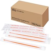 CryoKing 10ul Disposable Inoculating Loop, Plastic, 1/Bag, 1000PCS Total | 10ul Sterile Plastic Sampling Inoculating Rod, Polystyrene Inoculation Tool, Cell Biology and Scientific Lab Supplies, Orange