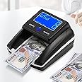 Portable Counterfeit Bill Detector, Rechargeable 4 Way Direction Bill Checker Machine with Visual & Audible Reminding, 1s Accurate Money Detector for Car/Office/Home with Total Value Display