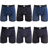 Warriors & Scholars Chafe Safe Pouch Mesh Boxer Briefs For Men Pack Of 6, Soft, Breathable, Moisture-Wicking Mens Underwear