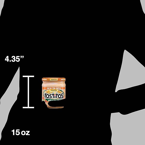 TOSTITOS DIP, SALSA CON QUESO, MEDIUM, 15OZ