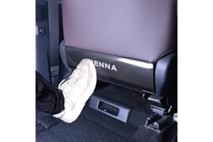 MagicCar Back Seat Protector fit for 2021-2025 Toyota Sienna Accessories-Best Stainless Steel Protection for Automotive interiors from Dirt, Scratches-Protector Back of Seat (Carbon Fiber Black)