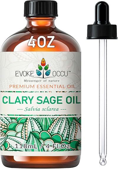 EVOKE OCCU Clary Sage Essential Oil 118ml Pure Salvia sclarea 4 fl oz