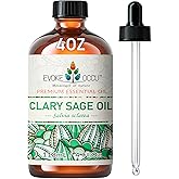 EVOKE OCCU Clary Sage Oil Essential Oil for Anxiety Relief, Moisturize Skin, Air Freshening, Add to Spray and Diffuser - 4 FL