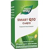 Nature's Way SMART Q10 CoQ10, Supports Heart Health & Cellular Energy*, Tropical Fruit Flavored, 100 mg per Serving, 30 Chewable Tablets (Packaging May Vary)