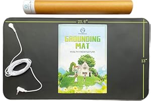 PANBMAO Grounding Mat for Bed with Grounding Cord, Grounding Pad Kit, Earth Therapy for Foot Mat Black Color Wellness Health