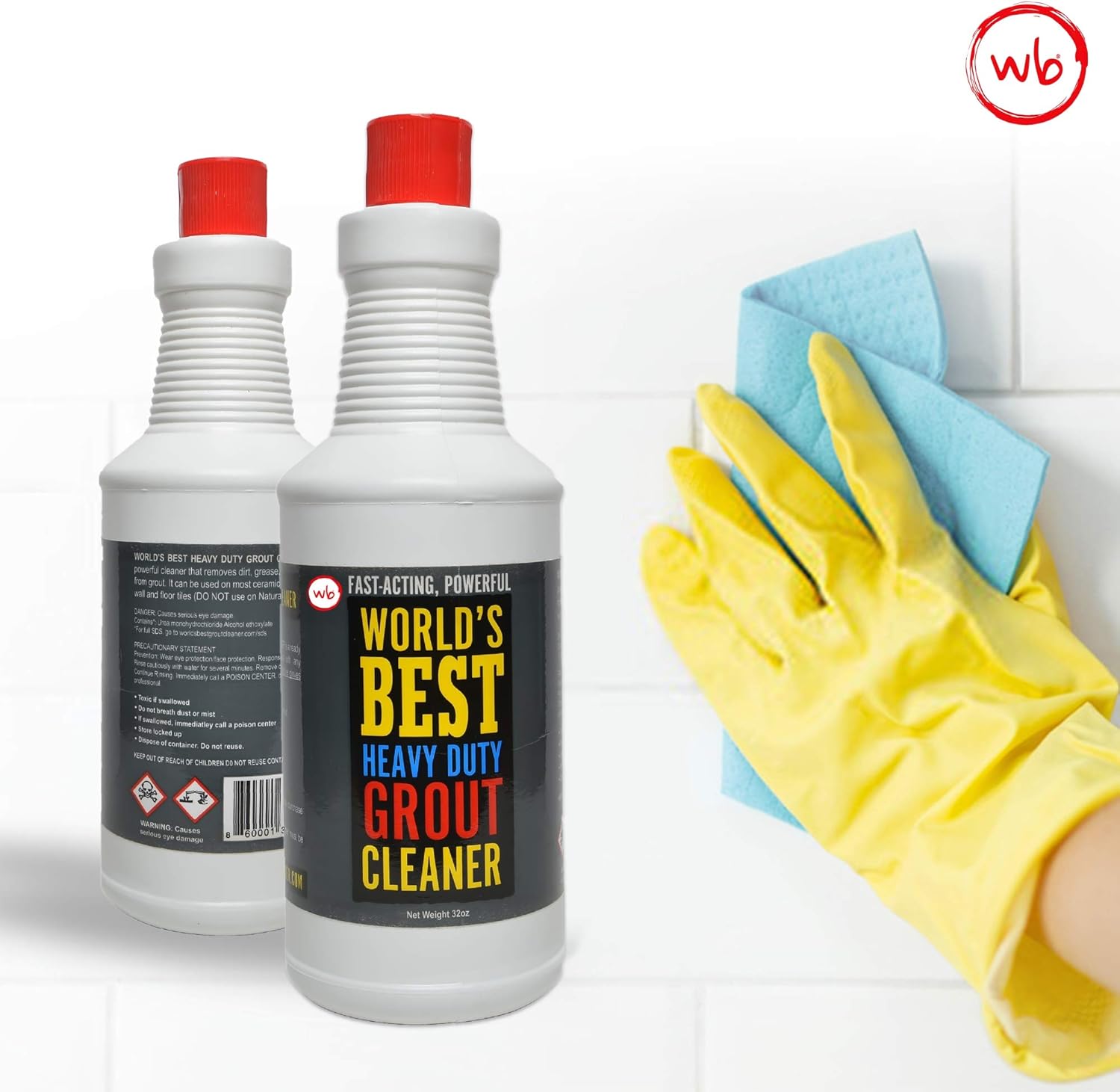 IT REALLY WORKS! World's Best Heavy Duty Grout Cleaner - Easy and Safe To Use on Ceramic and Porcelain Tile - Destroys Dirt and Grime With Ease - Safe For Colored Grout: Health & Personal Care