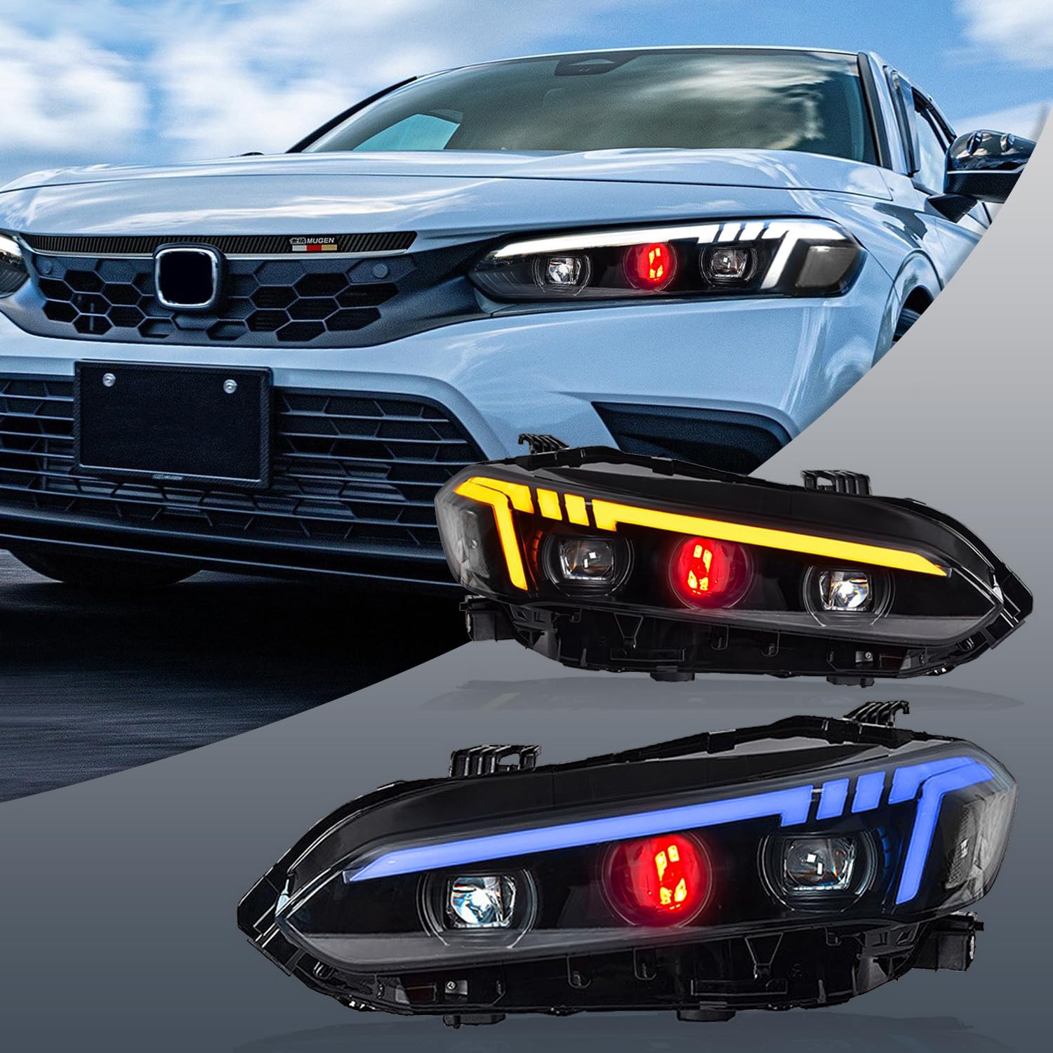 Mua UQZ LED Headlights for Honda Civic 2022 2023, Demon Eye Headlights