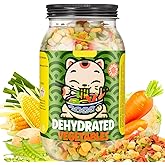 Freeze Dried Mixed Dehydrated Vegetables - 10.58oz Natural Ramen Toppings Vegetable Flakes, No Gluten& No Allergen, Dry Veggie for Cooking, Camping, Emergency Supply